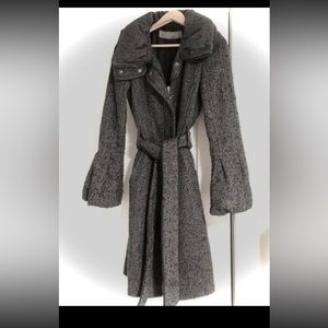 ZARA Belted Wool Herringbone Coat